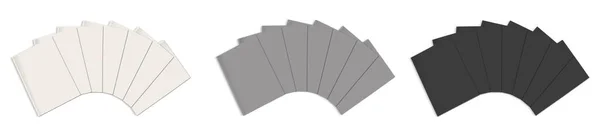 Three Magazine Blank Template White Grey Black Presentation Layouts Design — Stock Photo, Image