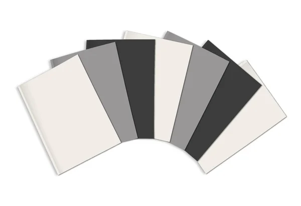 Modelo Branco Revista Branco Cinza Preto Para Layouts Apresentação Design — Fotografia de Stock
