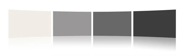 插入报告或截图空白模板 灰色和黑色 用于演示布局和设计 3D渲染 数字生成的图像 因白人背景而被隔离 — 图库照片
