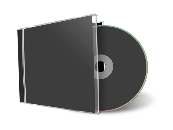 Dvd Modelo Branco Preto Para Layouts Apresentação Design Renderização Imagem — Fotografia de Stock