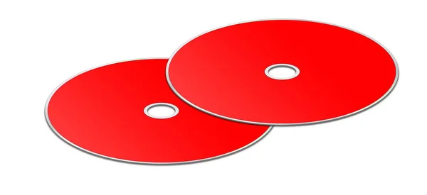 Dvd Modelo Branco Vermelho Para Layouts Apresentação Design Renderização Imagem — Fotografia de Stock