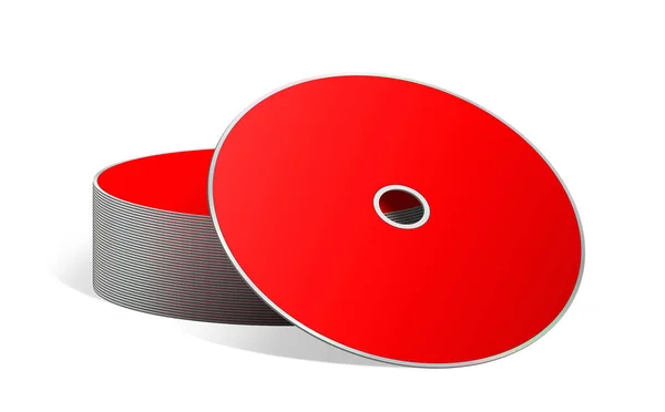 Dvd Blank Template Red Presentation Layouts Design Rendering Digitally Generated — Stock Photo, Image