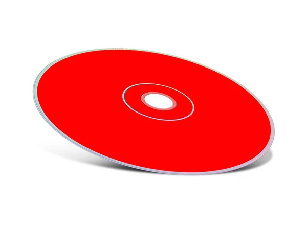 Красный Шаблон Dvd Оформления Презентаций Рендеринг Цифровое Изображение Изолированный Белом — стоковое фото