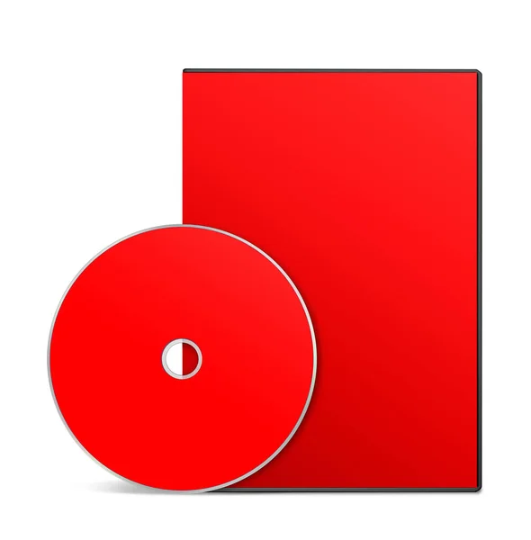 Modèle Boîte Dvd Vierge Rouge Pour Les Mises Page Conception — Photo