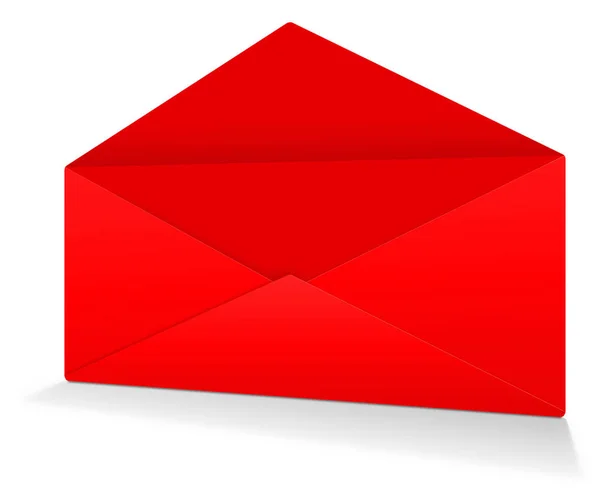Червоний Поштовий Конверт Порожній Шаблон Макетів Презентацій Дизайну Візуалізація Цифрове — стокове фото