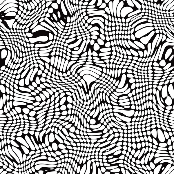 Delicate Witte Chaotische Vierkante Stippen Zwarte Achtergrond Naadloos Patroon Zacht — Stockfoto
