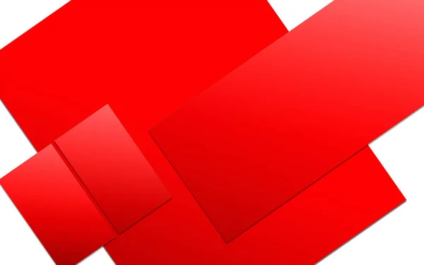 Modello Vuoto Carta Promozionale Rossa Layout Presentazione Design Rendering Immagine — Foto Stock