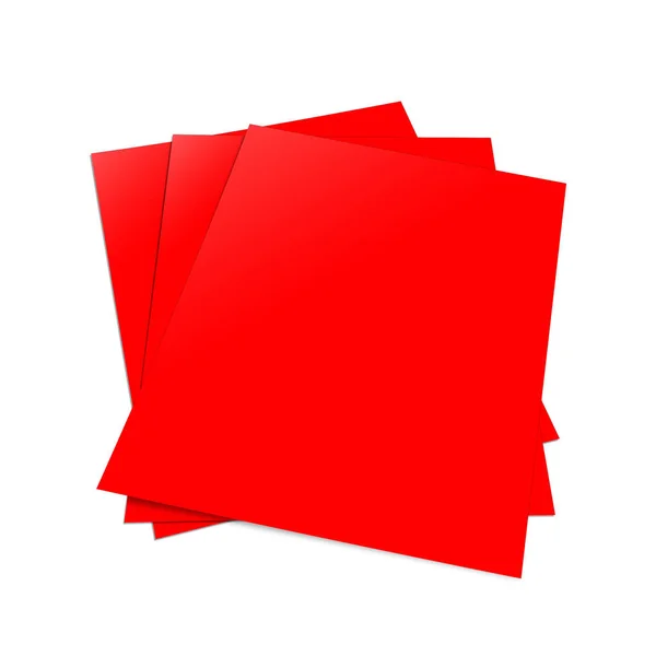 红色报告空白模板用于演示布局和设计 3D渲染 数字生成的图像 因白人背景而被隔离 — 图库照片