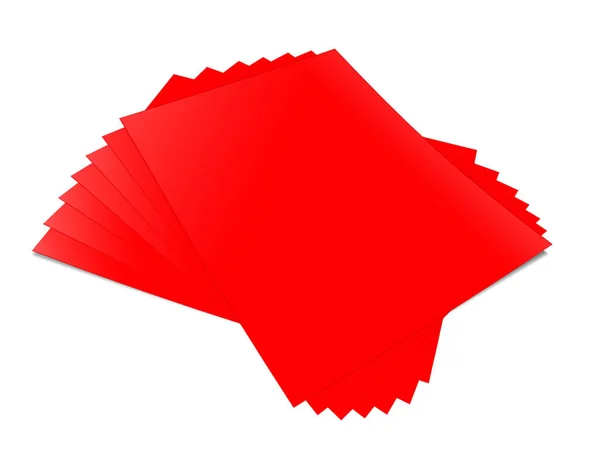 赤プレゼンテーションレイアウトとデザインの空白のテンプレートが表示されます 3Dレンダリング デジタル生成画像 白地に隔離された — ストック写真
