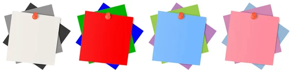 Stickie Note Modelo Branco Para Layouts Apresentação Design Renderização Imagem — Fotografia de Stock