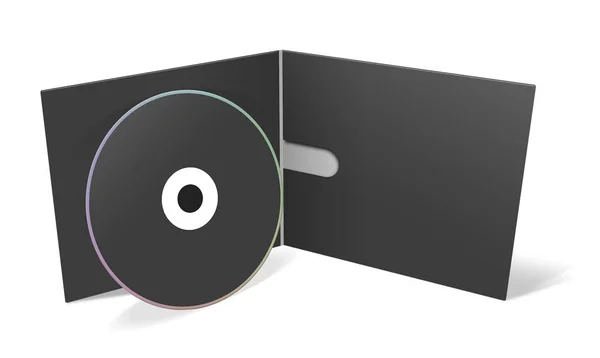 Dvd Blank Template Black Presentation Layouts Design Rendering Digitally Generated — Stock Photo, Image
