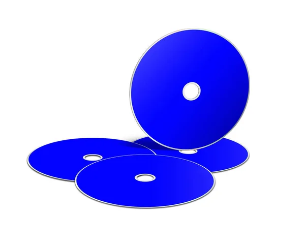 Plantilla Blanco Dvd Azul Para Diseños Diseños Presentación Representación Imagen — Foto de Stock