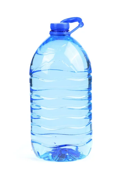Große Flasche Transparenter Kunststoff Einwegbehälter Auf Weißem Hintergrund Isoliert Zehn — Stockfoto