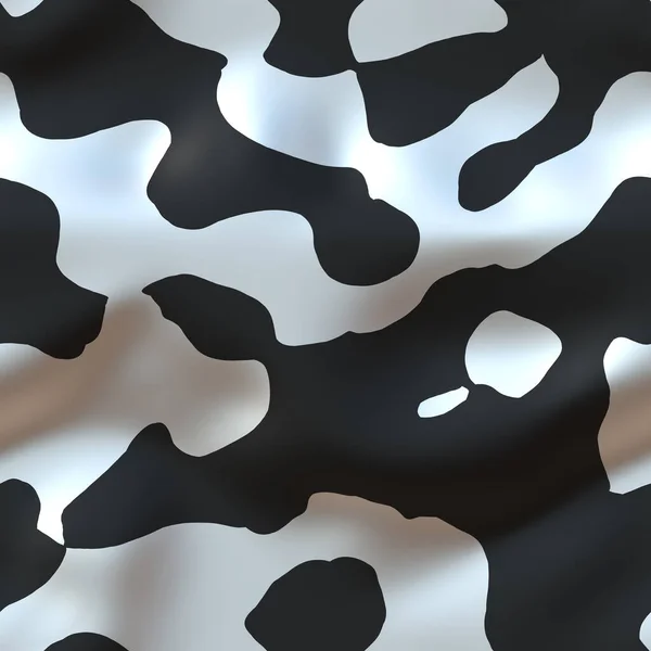 Nahtloses Muster Schwarze Kuhhaarstruktur Dekorativer Hintergrund Für Druck Textil Stoff — Stockfoto