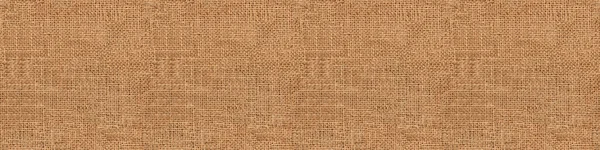 Seamless Long Banner Brown Sackcloth Linen Texture Background Empty Space — Stock Photo, Image