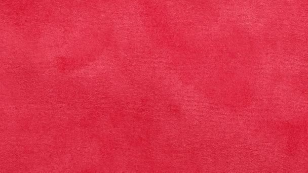 Nahaufnahme Von Rotem Texturgewebe Textilem Hintergrund Bewegung Auf Den Betrachter — Stockvideo