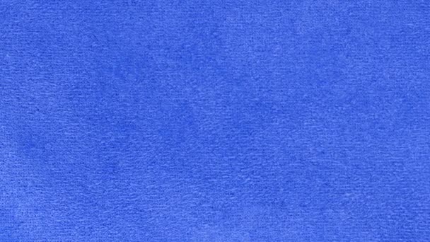 Primo Piano Tessuto Tessuto Texture Blu Sfondo Tessile Movimento Sinistra Filmato Stock