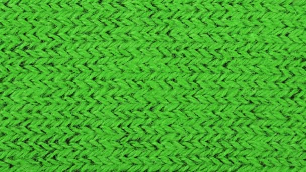 特写绿色纹理面料布 纺织品背景 向观众的方向移动 宏观变焦 Uhd视频3840X2160 — 图库视频影像
