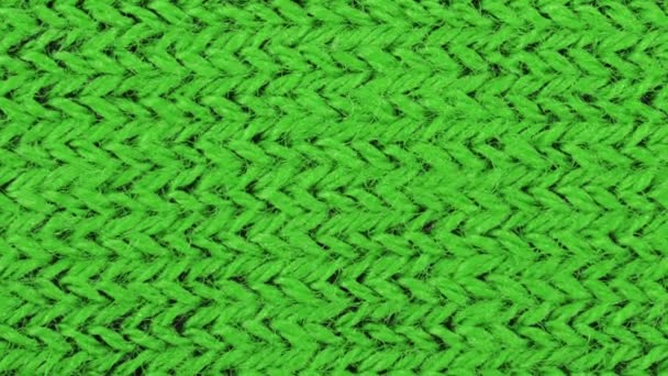 Primer Plano Tela Textura Verde Fondo Textil Movimiento Derecha Izquierda — Vídeos de Stock