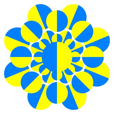 Soyut İki Renkli Sanat Mavi-Sarı Doku. Modern stil soyut Ukrayna dokusu. İzler, tekstil, ambalaj, duvar kağıdı, web sitesi için şablon.