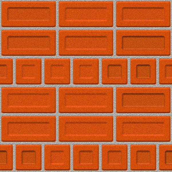 Brick drawing. Seamless red brick wall background - texture pattern for continuous replication. Red construction texture.
