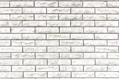 Krema ve beyaz tuğla duvar dokusu. Tuğla işi ya da taş zemin iç döşeme eski kaya deseni temiz beton ızgara düz olmayan tuğla dizayn yığını.