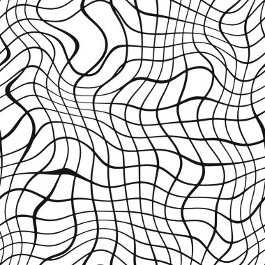 Siyah arka planda kusursuz desenler üzerine ince beyaz kaotik kare noktalar. Yumuşak soyut geometrik desen. Noktalar, noktalar, lekeler, kusursuz desenler.