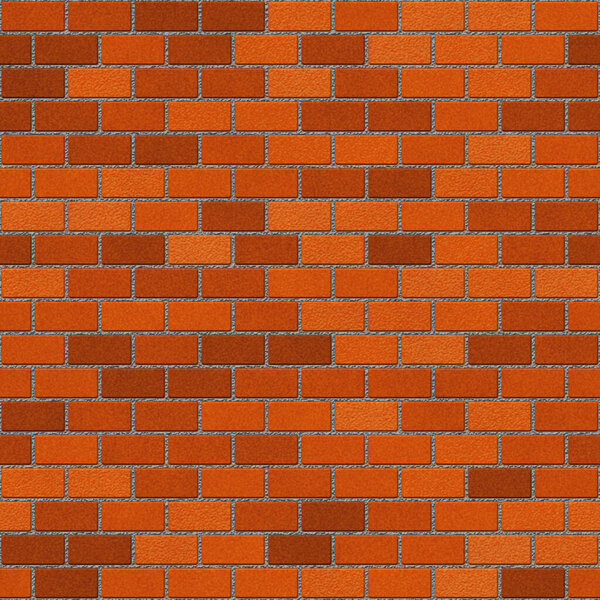 Brick drawing. Seamless red brick wall background - texture pattern for continuous replication. Red construction texture.