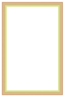 Beyaz arkaplanda görüntü oranı 2 'ye 3 olan fotoğraf ve tasarım için dikey çerçeve. Birçok renkli satırdan oluşan yaratıcı çerçeve.