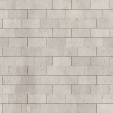 Beyaz tuğlalı, pürüzsüz doku. Beyaz-gri tuğla işi arka plan. 3D canlandırma dijital illüstrasyon. Duvar kağıdı, grafik web tasarımı, 3D, oyun. Gerçekçi kusursuz desen. 