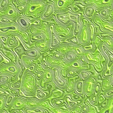 Yeşil arka planda, mükemmel, kusursuz uzaylı iç yapısı. Tekrarlayan elementlerin soyut süsü.