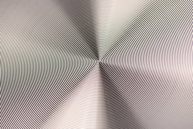 Yuvarlak metal dokusu. Metal doku arka planı. Aşırı derecede yakın çekim. Yüksek çözünürlüklü. Tam alan derinliği.