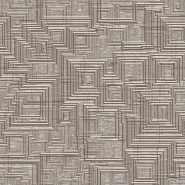 Kareler ve dikdörtgenlerle, Bakır Boruların Kutulu Çerçeve deseni. Kusursuz yüksek çözünürlüklü (8000x8000) doku duvarı veya zemin. Operasyon sanatında geometrik fayans. Geleceğin canlı tasarımı.