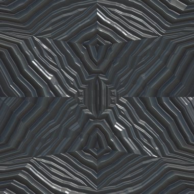 Gri arka planda, mükemmel, kusursuz uzaylı iç yapısı. Tekrarlayan elementlerin soyut süsü.