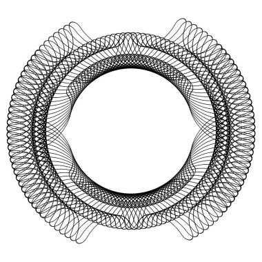 Çift vuruşlu basit siyah çerçeve. Metin dekorasyonu için monogram boş. Tebrik kartları, belgeler veya düğün davetiyeleri için mürekkep deseni. 