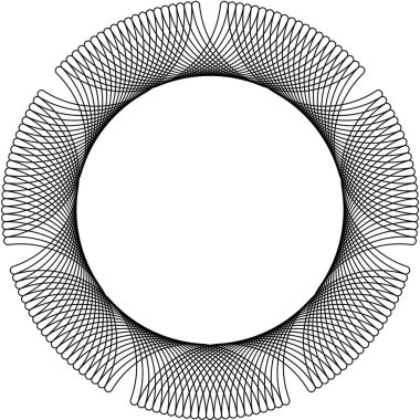 Çift vuruşlu basit siyah çerçeve. Metin dekorasyonu için monogram boş. Tebrik kartları, belgeler veya düğün davetiyeleri için mürekkep deseni. 
