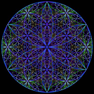 Kusursuz kaleydoskop dokusu. Eşsiz kaleydoskop tasarımı. Kusursuz Yüksek çözünürlük (8000x8000) dokusu.