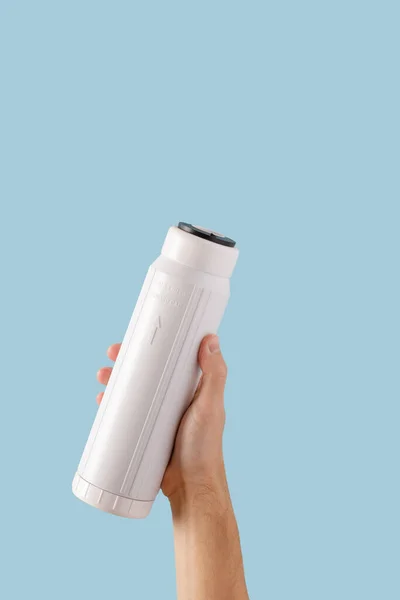 Hand Water Filter Cartridge Carbon Filter Household Drinking Water Purification — Stock Photo, Image