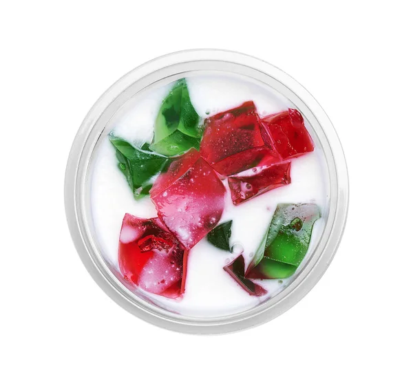 水果果冻上孤立的白色背景 — 图库照片
