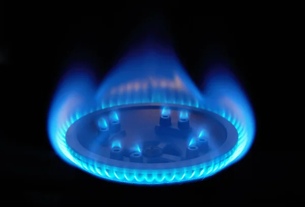 燃焼ガス ガスストーブバーナー キッチンのハブ — ストック写真