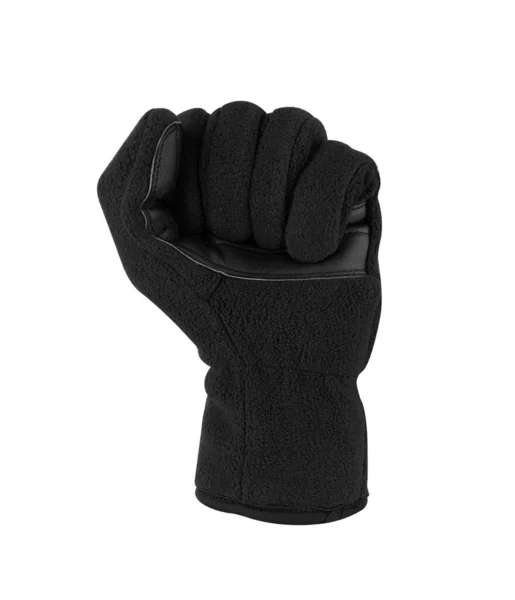 Mens Black Leather Gloves Isolated White Background — 스톡 사진
