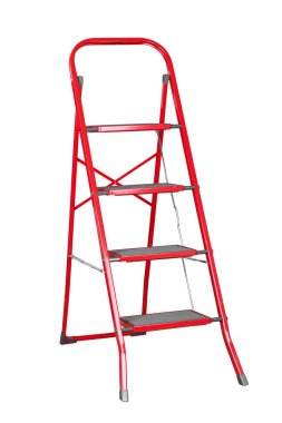 Red Ladder isolated on white background