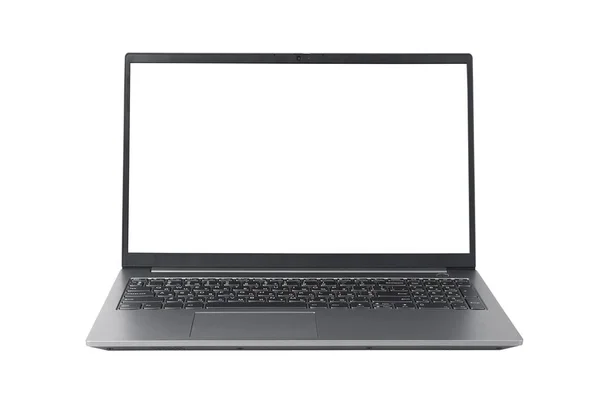 Laptop Pustą Przestrzenią Izolowaną Białym Tle — Zdjęcie stockowe