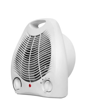 Beyaz arka plan üzerinde izole bir elektrikli ısıtıcı