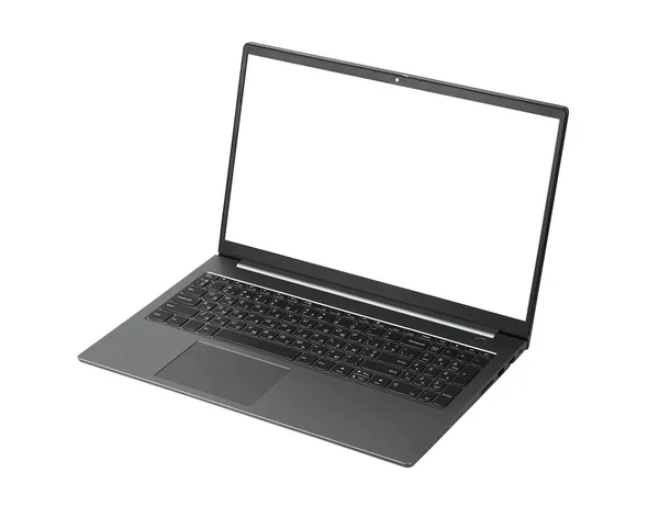 Laptop Empty Space Isolated White Background — Stock Photo, Image