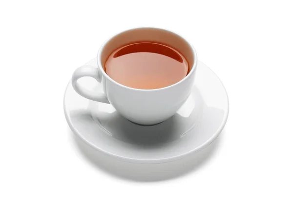 Xícara Chá Isolado Fundo Branco — Fotografia de Stock