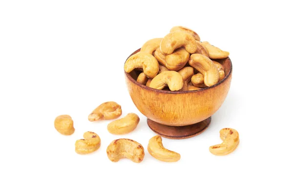Cashew Nuts Bowl Isolated White Background — Stock Photo, Image