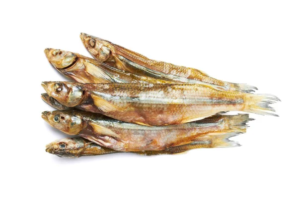 Dried Smelt Fish Isolated White Background — Stock Photo, Image