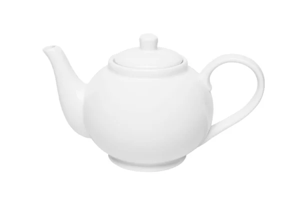 Чайний Горщик Ізольований Білому Тлі — стокове фото