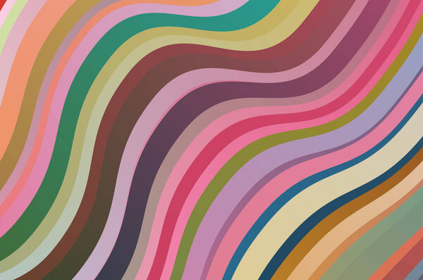 Многоцветные волновые линии абстрактного фона